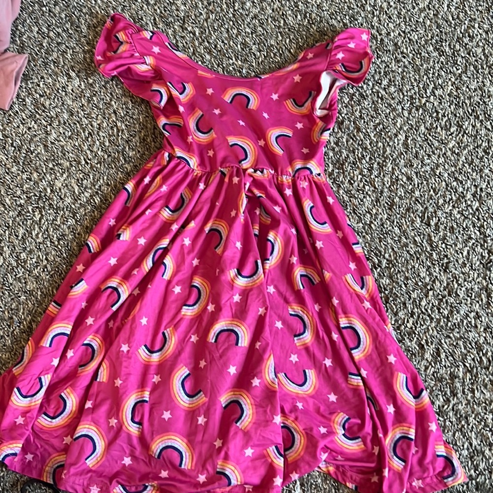 Pink rainbows and stars dress